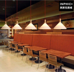 INPHIC-餐廳燈燈罩北歐日式現代玻璃吊燈led簡約吧臺實木