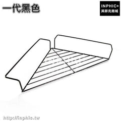 INPHIC-鐵藝辦公桌轉角陽臺花盆三角架壁掛架層架桌面收納架衛浴室置物架-一代黑色