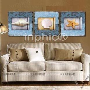 INPHIC-海星客廳裝飾油畫無框畫三聯 現代壁畫 家居臥室餐廳時尚優舍