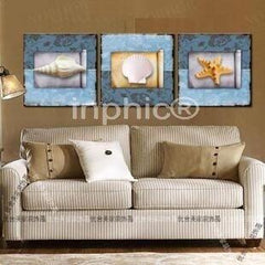 INPHIC-海星客廳裝飾油畫無框畫三聯 現代壁畫 家居臥室餐廳時尚優舍