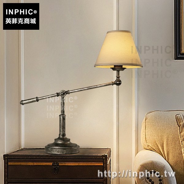 INPHIC-工作書桌復古臥室長臂檯燈鄉村床頭燈檯燈繪圖燈美式鐵藝