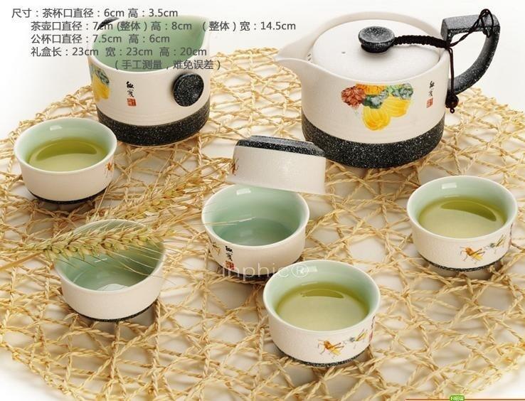 INPHIC-手繪雪花釉玉雪玲瓏功夫茶具套裝 陶瓷珍珠釉整套禮盒裝