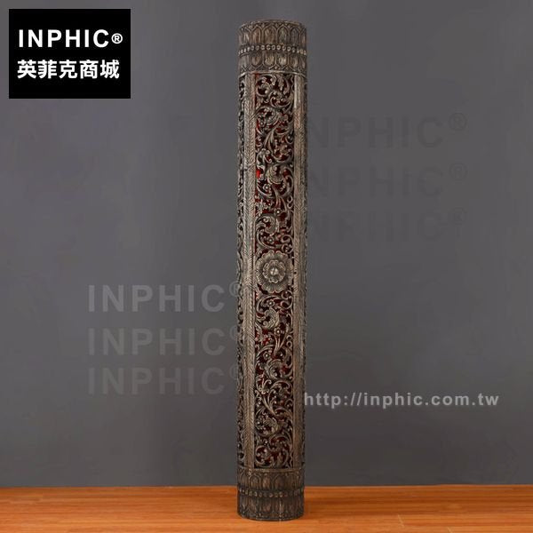 INPHIC-泰國酒店門廳木雕落地燈大擺飾東南亞擺設會所燈飾