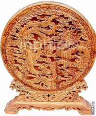INPHIC-【龍鳳呈祥】桃木擺件桃木工藝品木雕擺件增感情、助事業