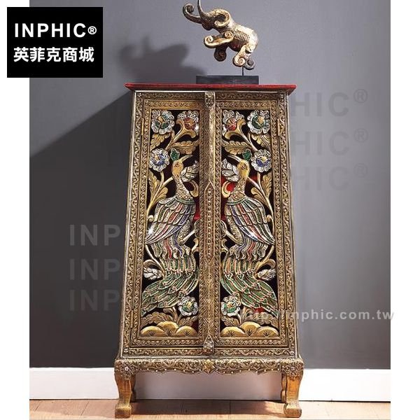 INPHIC-中式傢俱門廳櫃東南亞玄關櫃裝飾櫃子鏤空雕花