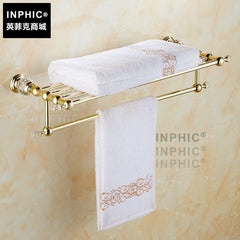 INPHIC-金色浴巾架 全銅 水晶 仿古歐式毛巾架套裝浴室壁掛擺飾 廁所置物架