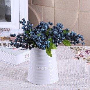 INPHIC-歐式仿真花 陶瓷花瓶漿果套裝 紅果套裝 婚房裝飾餐廳花藝 4色選