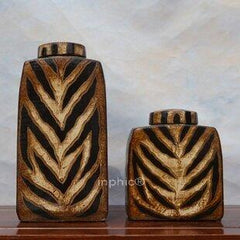 INPHIC-歐式復古做舊風陶瓷儲物罐擺飾套裝 軟裝飾品 家居裝飾品