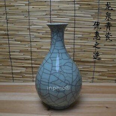 INPHIC-開片玉壺春花瓶手工復古古玩古董簡約陶瓷器