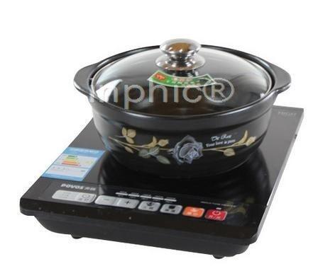 INPHIC-2.3L玻璃蓋電磁爐燉煲陶瓷火鍋煲砂鍋湯煲燉鍋湯鍋
