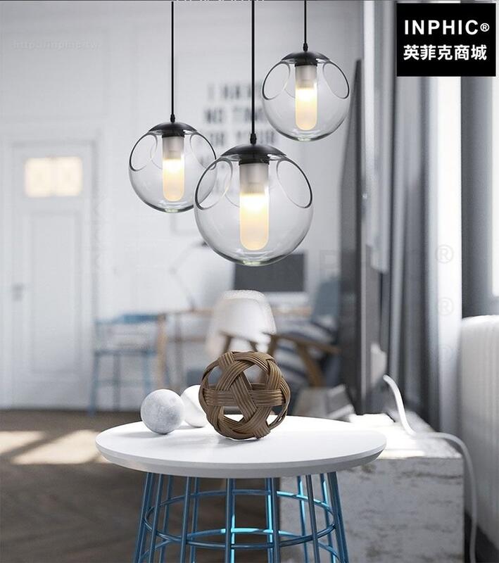INPHIC-臥室吧臺玻璃北歐餐廳魚線吊燈