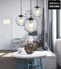INPHIC-臥室吧臺玻璃北歐餐廳魚線吊燈