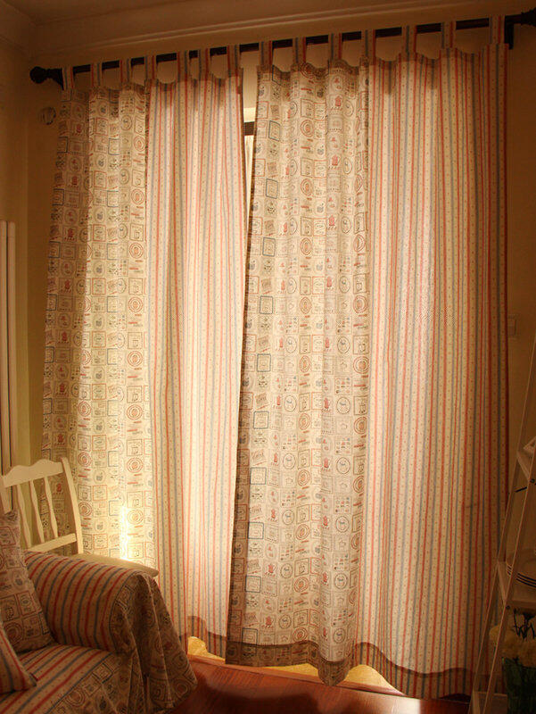 INPHIC-韓式 海洋風 加勒比系列 棉麻 遮光窗簾客製