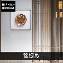 INPHIC-實物畫泰式樣板房會所蓮花圓盤掛畫裝飾畫東南亞-菩提款