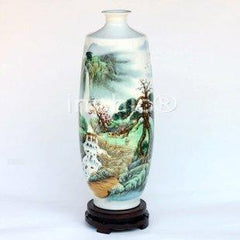 INPHIC-粉彩瓷 景德鎮手繪溪山靜遠陶瓷瓶 創意