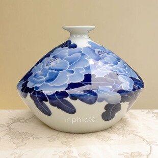 INPHIC-青花牡丹秀 陶瓷器花瓶 時尚大器擺飾 賓館酒吧擺飾　送同事