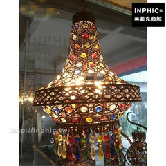 INPHIC-復古鐵藝波西米亞吊燈臥室餐廳東南亞咖啡廳地中海美式
