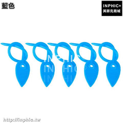 INPHIC-創意矽膠密封夾塑膠袋封口夾零食品袋束口帶捆綁紮帶理線帶繞線器-三入-藍色