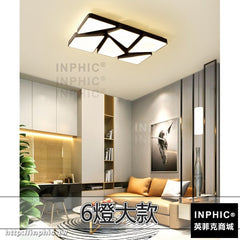 INPHIC-現代吸頂燈簡約長方形北歐餐廳燈具 LED客廳燈臥室燈-6燈大款