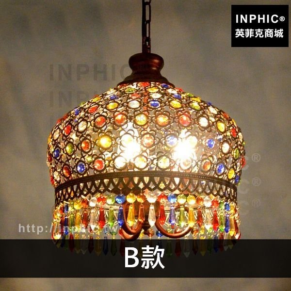 INPHIC-東南亞臥室復古鐵藝餐廳咖啡廳波西米亞吊燈美式-B款