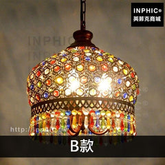 INPHIC-東南亞臥室復古鐵藝餐廳咖啡廳波西米亞吊燈美式-B款