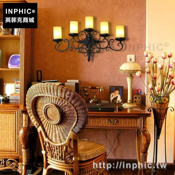 INPHIC-壁燈簡約歐美式餐廳現代臥室蠟燭床頭田園
