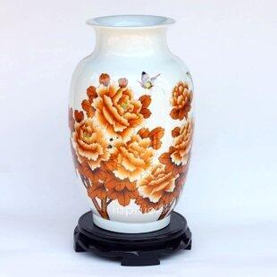 INPHIC-ZF-A015 景德鎮粉彩 陶瓷手繪花開富貴陶瓷花瓶 收藏品