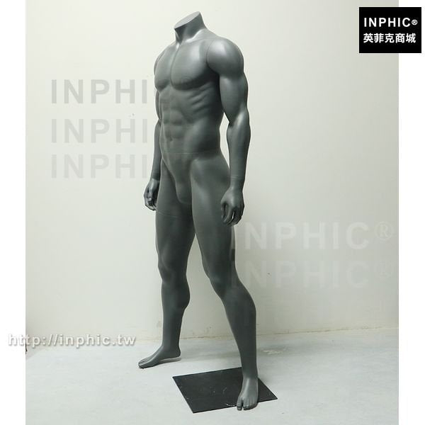 INPHIC-半身男女模特全身拍攝展示架3D肌肉立體櫥窗道具運動服裝店