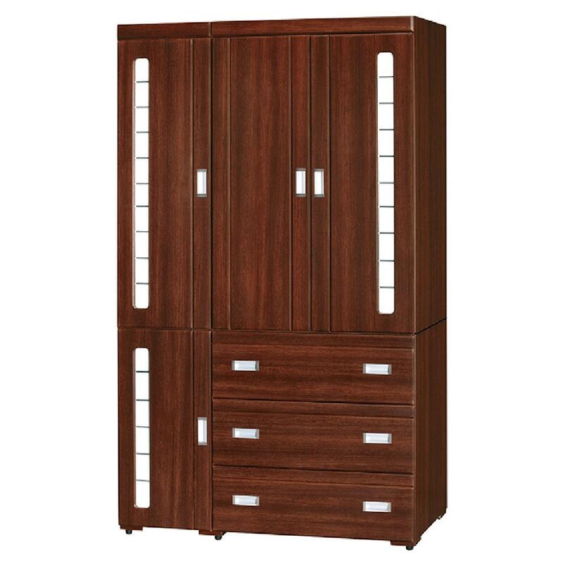 INPHIC-Prince 泰子時尚4&times;7尺淺胡桃衣櫥