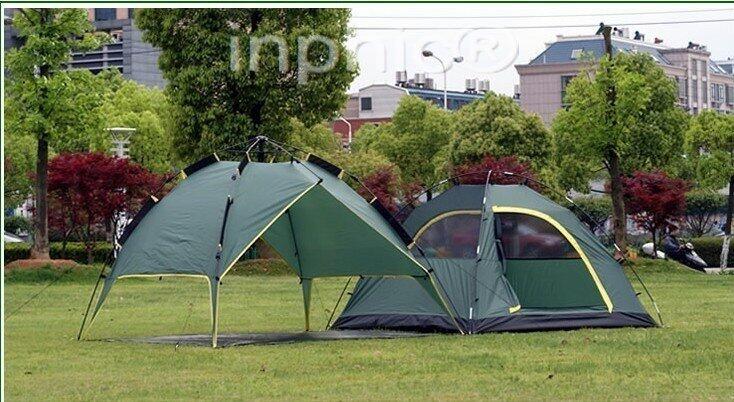 INPHIC-美國3-4人雙層全自動帳篷 多人戶外速開帳篷防暴雨 三用型自動帳篷