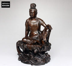 INPHIC-佛像 開光純銅自在觀音辦公室銅觀音像家居客廳裝飾品工藝品佛