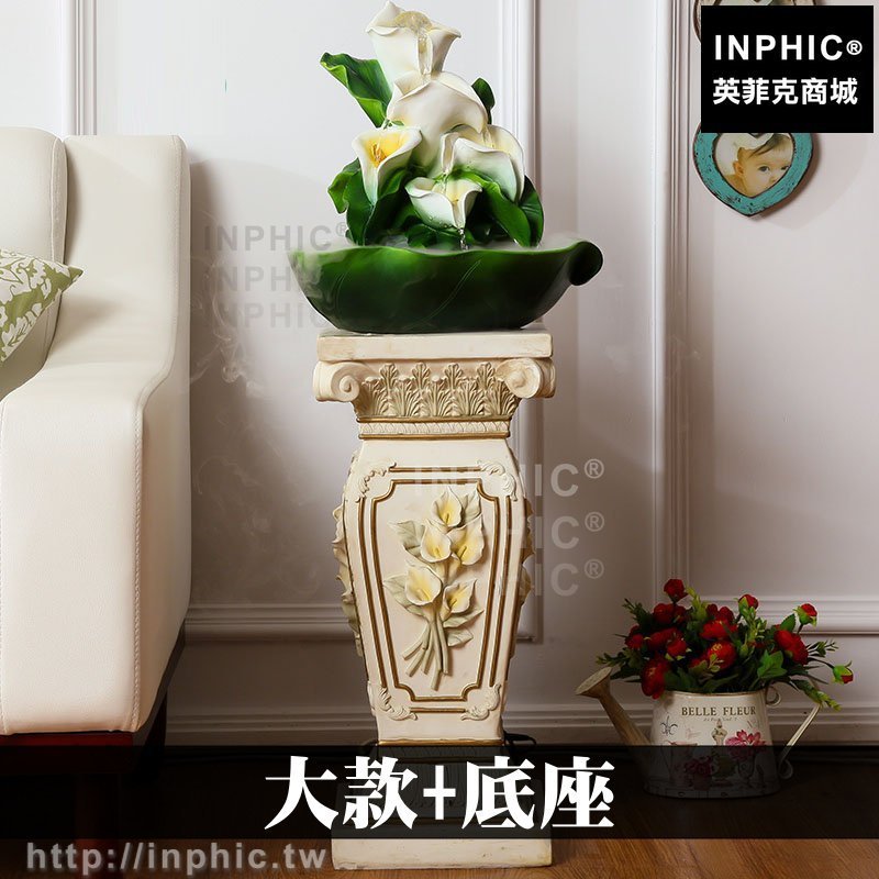 INPHIC-開運 擺飾路引柱子裝飾園藝造景花架羅馬柱婚慶佈置花盆花店流水噴泉底座大款+底座展覽會場歐式婚紗