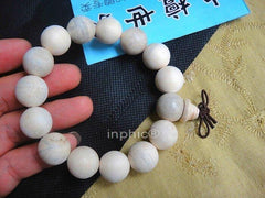 INPHIC-海南沉香木佛珠16mm 輕油純白色 海南白木香天然活沉香手串手鏈