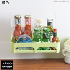 INPHIC-強力吸盤置物架吸壁式免打孔壁掛廁所塑膠化妝品收納架-綠色