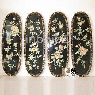 INPHIC-新古典 田園 家居裝飾掛畫 漆器四片 掛屏(黑 白)