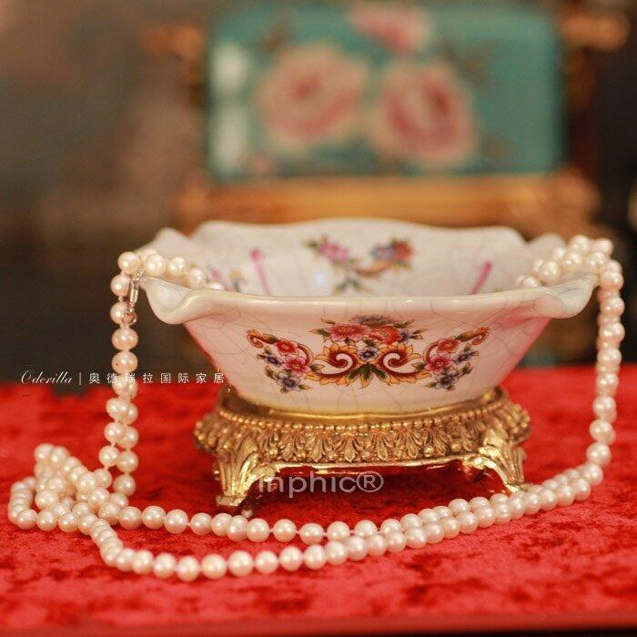 INPHIC-歐式復古 巴絡克裂紋陶瓷大碼宮廷歐式煙灰菸灰缸 擺飾