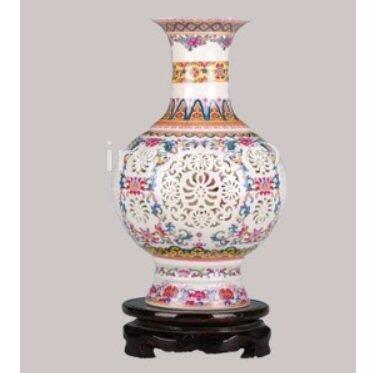 INPHIC-鏤空陶瓷瓶  花瓶 家居擺飾 裝飾 藝術花插 象牙薄胎鏤空花瓶