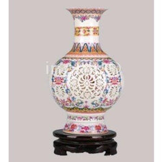 INPHIC-鏤空陶瓷瓶  花瓶 家居擺飾 裝飾 藝術花插 象牙薄胎鏤空花瓶