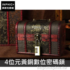 INPHIC-密碼鎖盒子鎖復古家居安全仿古青銅五金數位-4位元黃銅數位密碼鎖