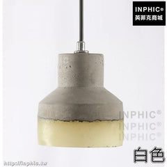 INPHIC-客廳簡約吧臺燈具樹脂單頭工業風LOFT吊燈水泥現代北歐-白色