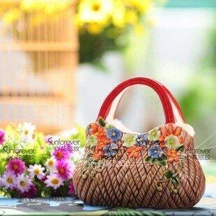 INPHIC-精選優質陶瓷手繪提包儲水花瓶花籃花插水罐藤