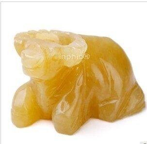 INPHIC-宗教 天然黃玉招財臥牛擺件 招財鎮店旺財納福風水擺設