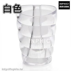 INPHIC-創意洗漱套裝情侶漱口杯牙刷架旅行牙刷杯塑膠刷牙杯水杯螺旋杯-兩入-白色