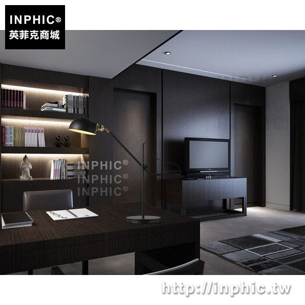 INPHIC-復古簡約鐵藝鄉村長臂摺疊檯燈美式床頭工作臺燈辦公書房