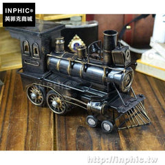 INPHIC-工藝品裝飾蒸汽火車頭復古酒吧模擬創意模型鐵皮擺件