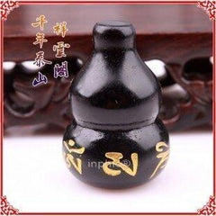 INPHIC-開光黑曜石葫蘆擺件小六字真言石葫蘆避邪化病吸收負能量