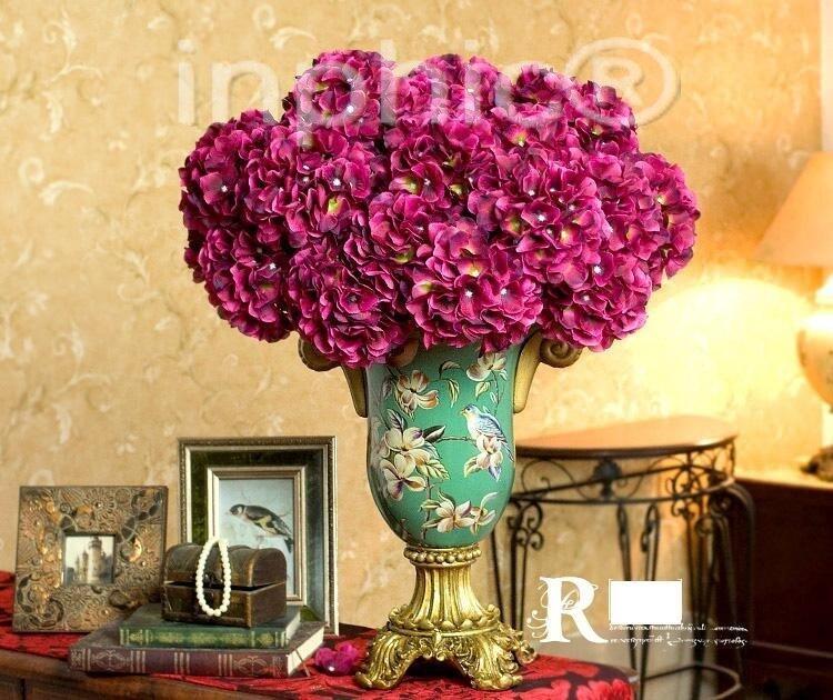 INPHIC-歐式複古奢華 德琳斯町繡球桌擺仿真花卉套裝整體花藝