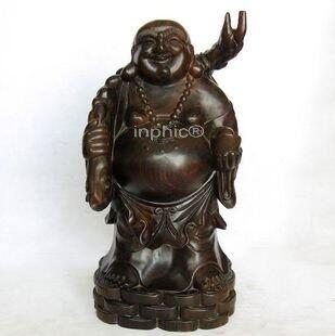 INPHIC-越南紅木工藝品木雕刻家居擺飾 招財彌勒佛像 布袋佛
