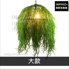 INPHIC-燈飾火鍋燈具音樂主題餐廳吊燈圓形綠植胡桃植物-大款