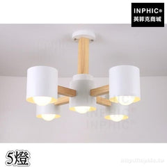 INPHIC-簡約吊燈北歐餐廳個性客廳臥室實木原木燈具書房-5燈